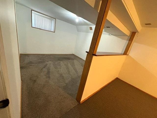 additional living space featuring carpet