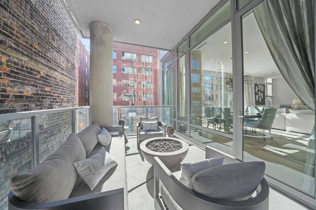 balcony with outdoor lounge area