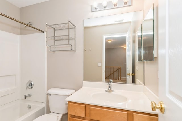 87 E Haines Dr Unit 87, Hainesville, IL 60030 - full bathroom featuring vanity, shower / bathtub combination, toilet, and visible vents