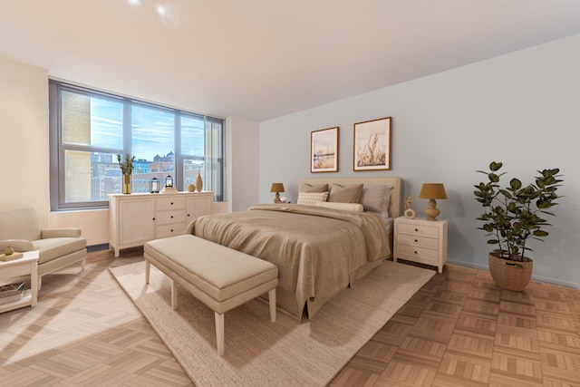 bedroom featuring baseboards