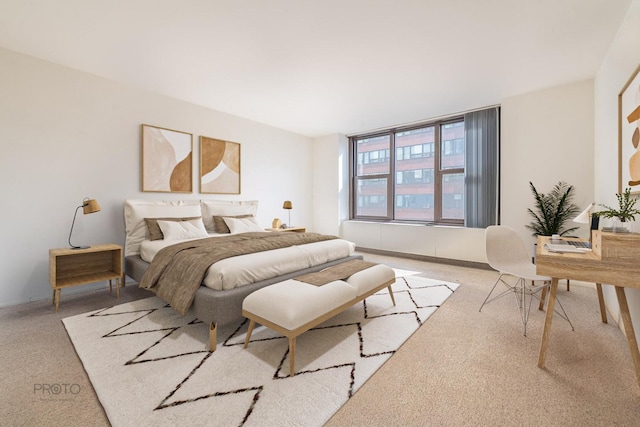 bedroom with carpet floors