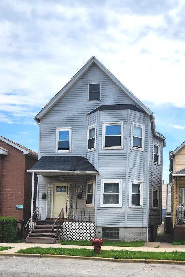 multi unit property with a porch