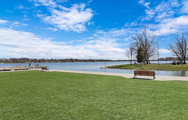 property view of water