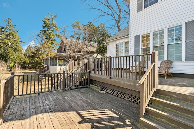 view of wooden terrace