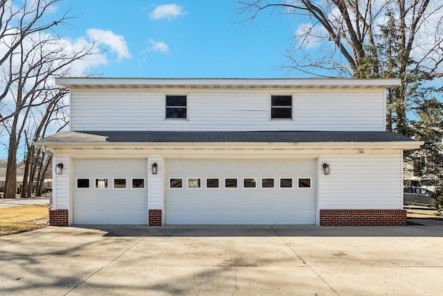 garage featuring a detached garage