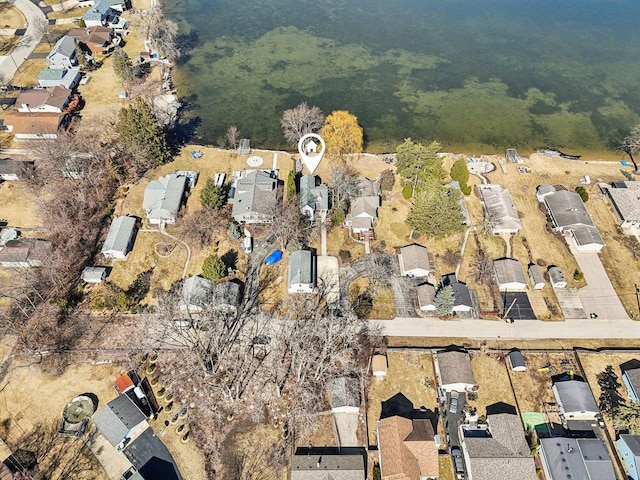 aerial view with a residential view