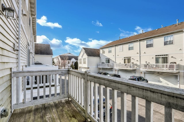 balcony with a residential view