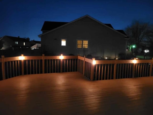 exterior space featuring a wooden deck