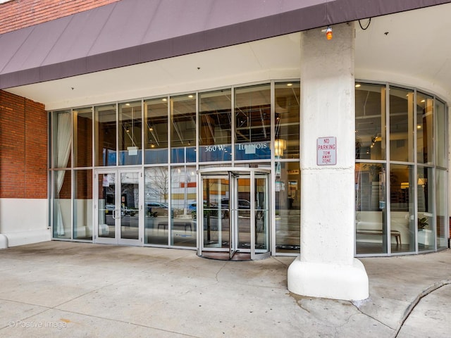 view of exterior entry with french doors