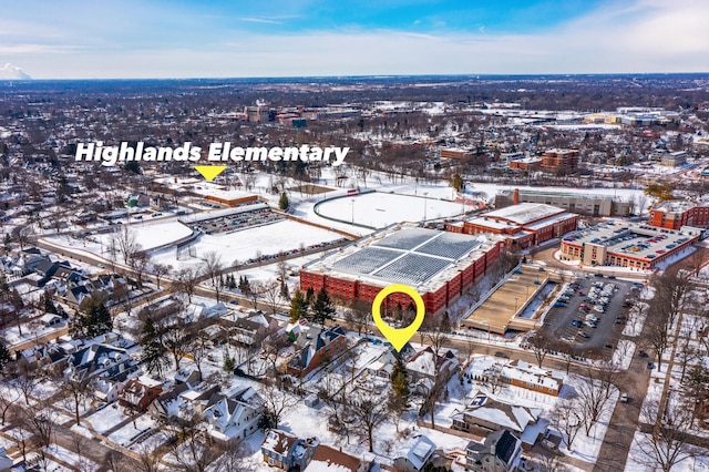 view of snowy aerial view