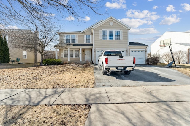 traditional home with driveway