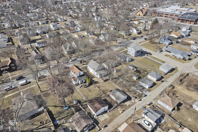 bird's eye view with a residential view