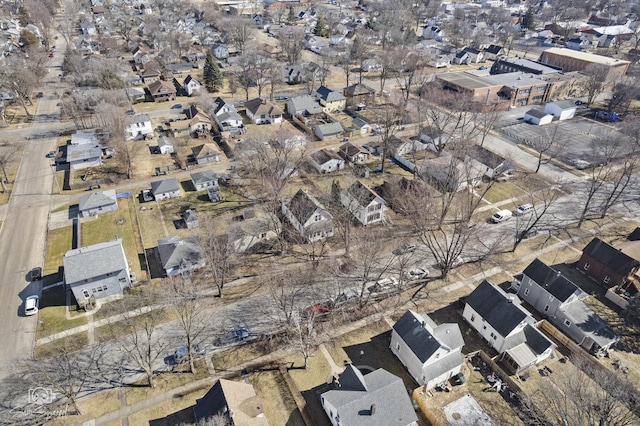 bird's eye view featuring a residential view