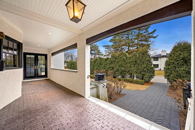 view of patio with french doors