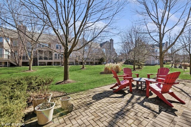 view of patio with a residential view