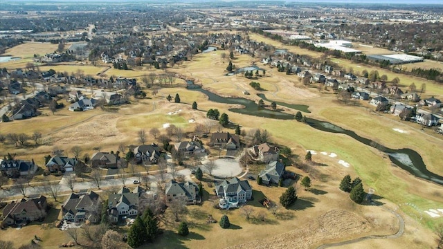 aerial view with a residential view