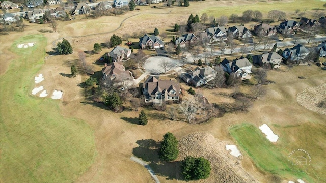 drone / aerial view with a residential view