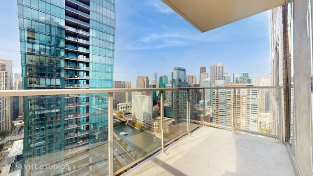 balcony featuring a city view