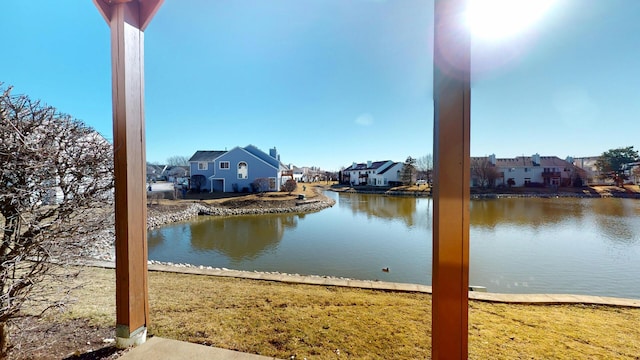 water view featuring a residential view