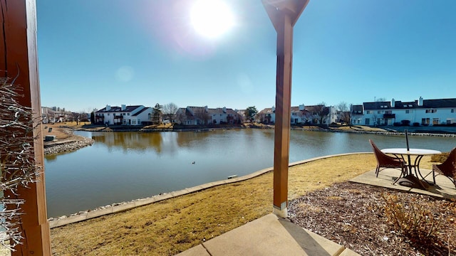 water view featuring a residential view