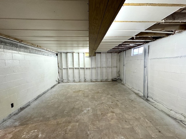 view of basement