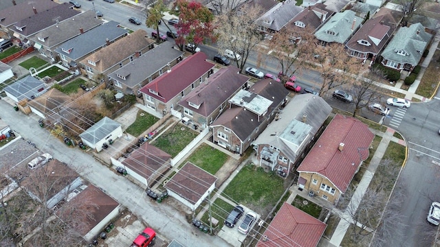 bird's eye view featuring a residential view