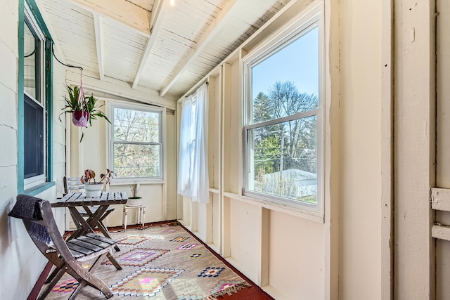 sunroom / solarium featuring a healthy amount of sunlight
