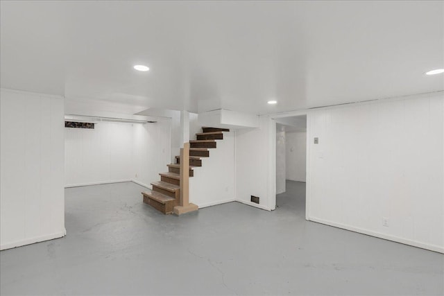 1055 S Myrtle Ave, Kankakee, IL 60901 - finished basement with stairway and recessed lighting