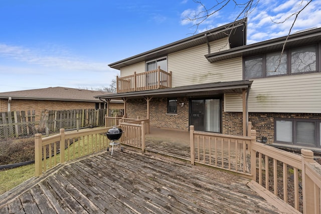 wooden deck with fence