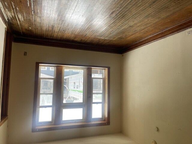 1514 W Fry St, Chicago, IL 60642 - empty room with crown molding, healthy amount of natural light, and wooden ceiling