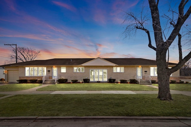 2547 2nd Ave, North Riverside, IL 60546 - single story home featuring a garage, brick siding, and a yard