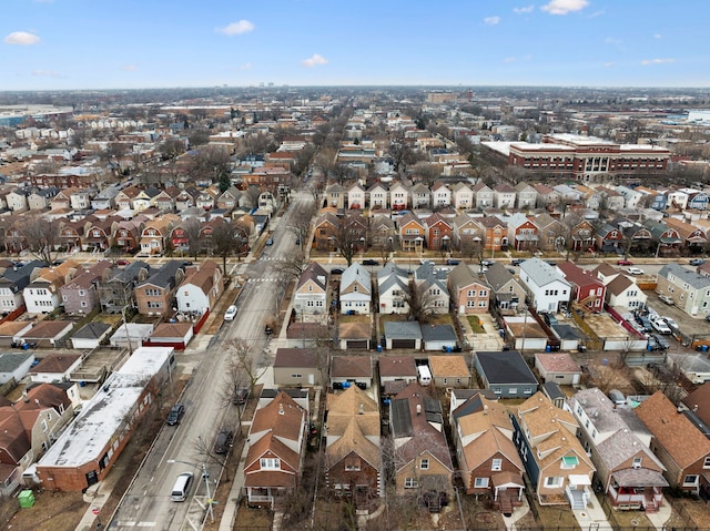 bird's eye view with a residential view