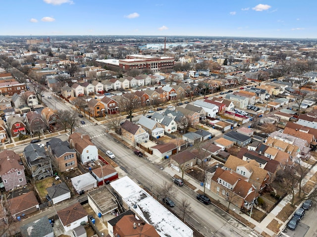 aerial view featuring a residential view