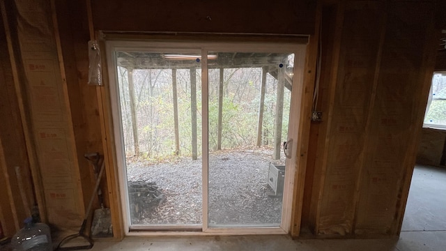 view of doorway to outside