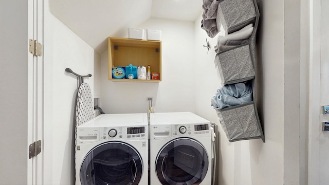 laundry area with laundry area and separate washer and dryer