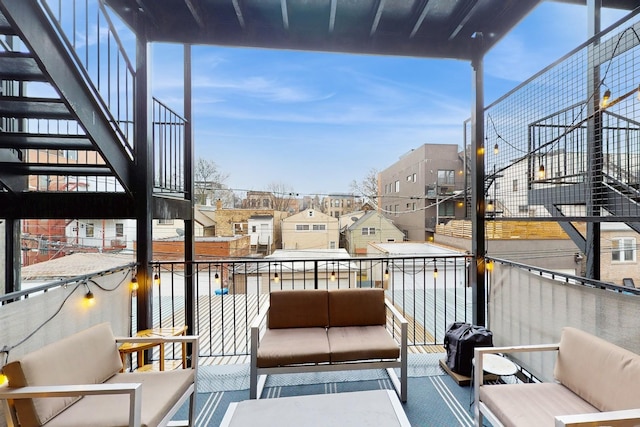 balcony with an outdoor living space