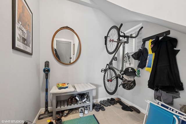 2531 W Lyndale St, Chicago, IL 60647 - workout area with baseboards and tile patterned flooring