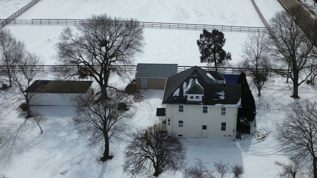 view of snowy aerial view