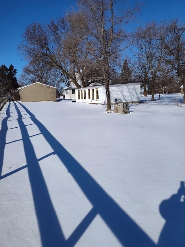 view of snowy yard