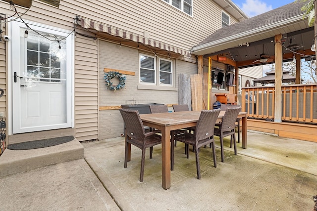 view of patio / terrace featuring outdoor dining area