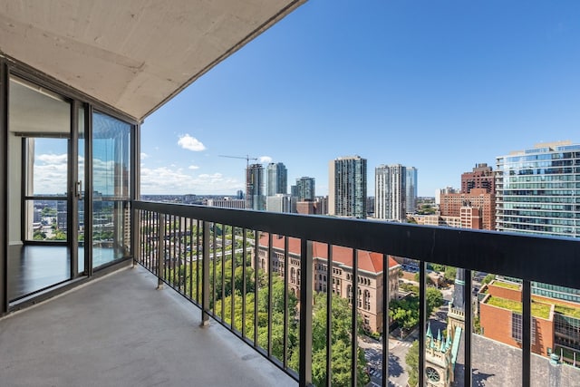 balcony featuring a city view