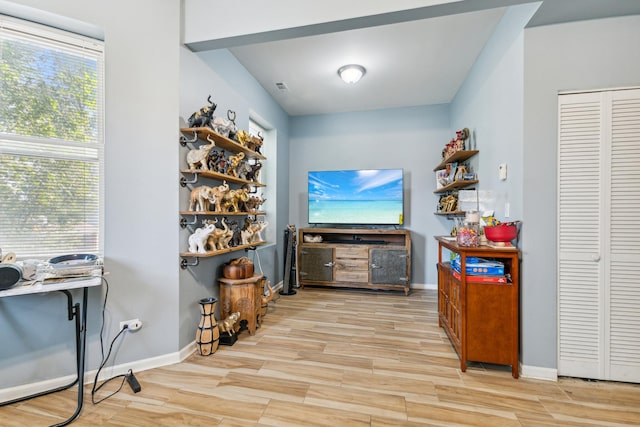 5412 S Wood St, Chicago, IL 60609 - interior space featuring baseboards and wood finished floors