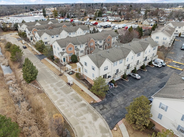 drone / aerial view with a residential view