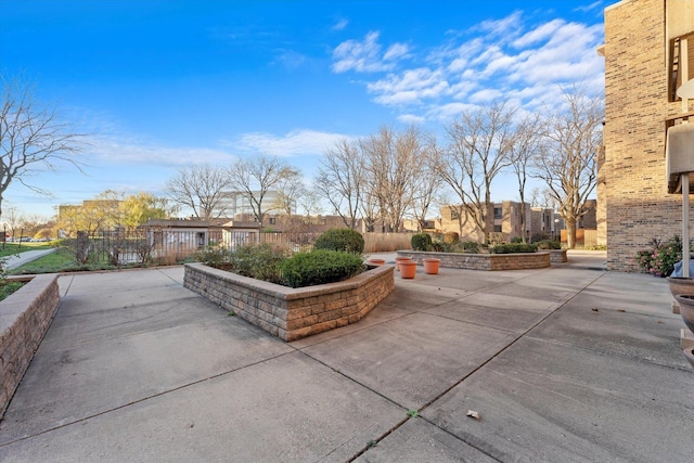 view of patio with fence