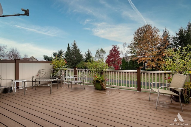 view of wooden terrace