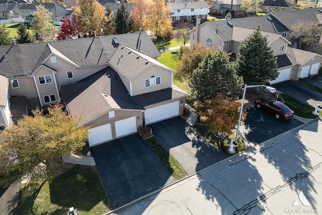 birds eye view of property featuring a residential view