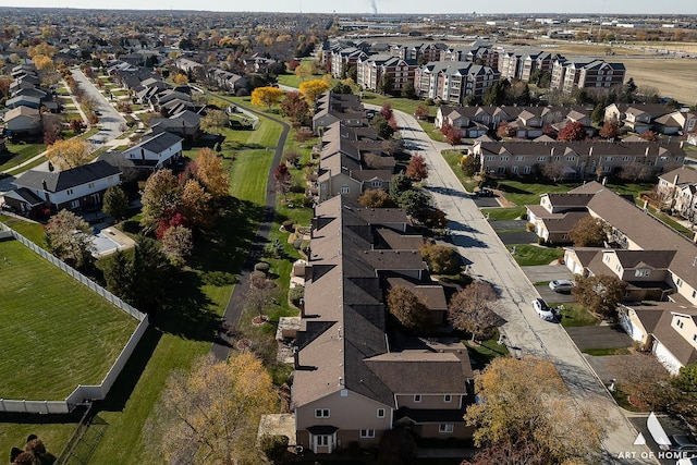 bird's eye view featuring a residential view