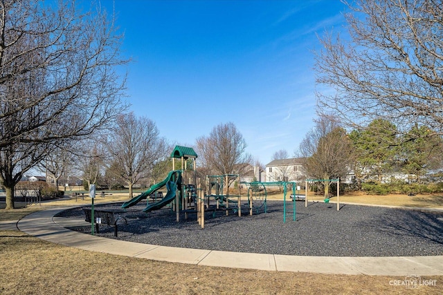 view of community jungle gym