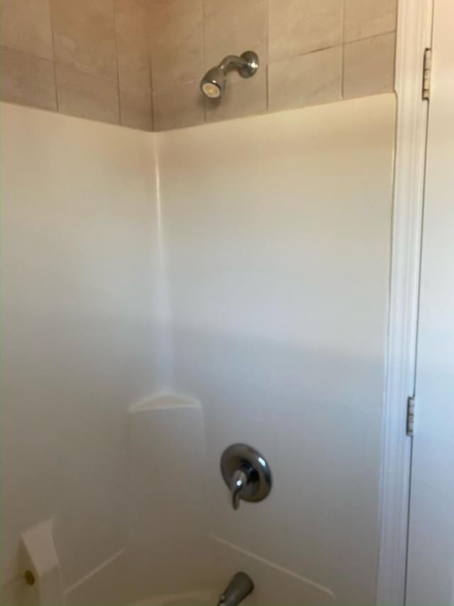 interior details featuring shower / washtub combination