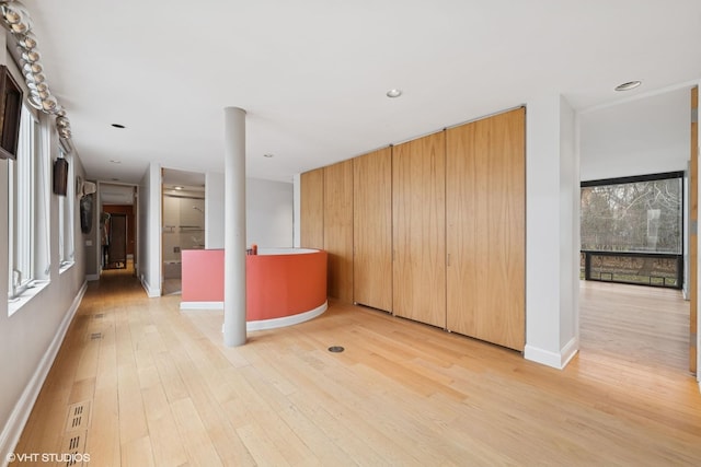 2000 Clendenin Ln, Riverwoods, IL 60015 - corridor with light wood finished floors and recessed lighting